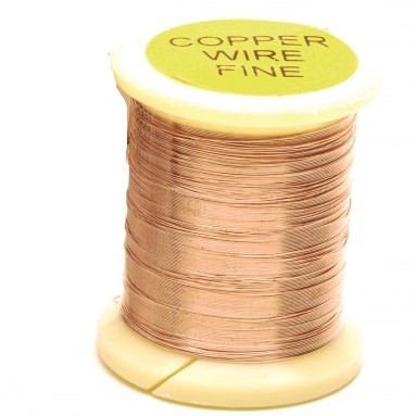 Veniard Copper Wire Fine 0.125mm Fine 0.125mm Fine (Pack Of 10) Fly Tying Materials